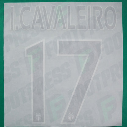 Flocage Officiel - AS Monaco, Ivan Cavaleiro, 2014/2015 /2015/2016, Home Europe Petit Logo, Noir/Blanc