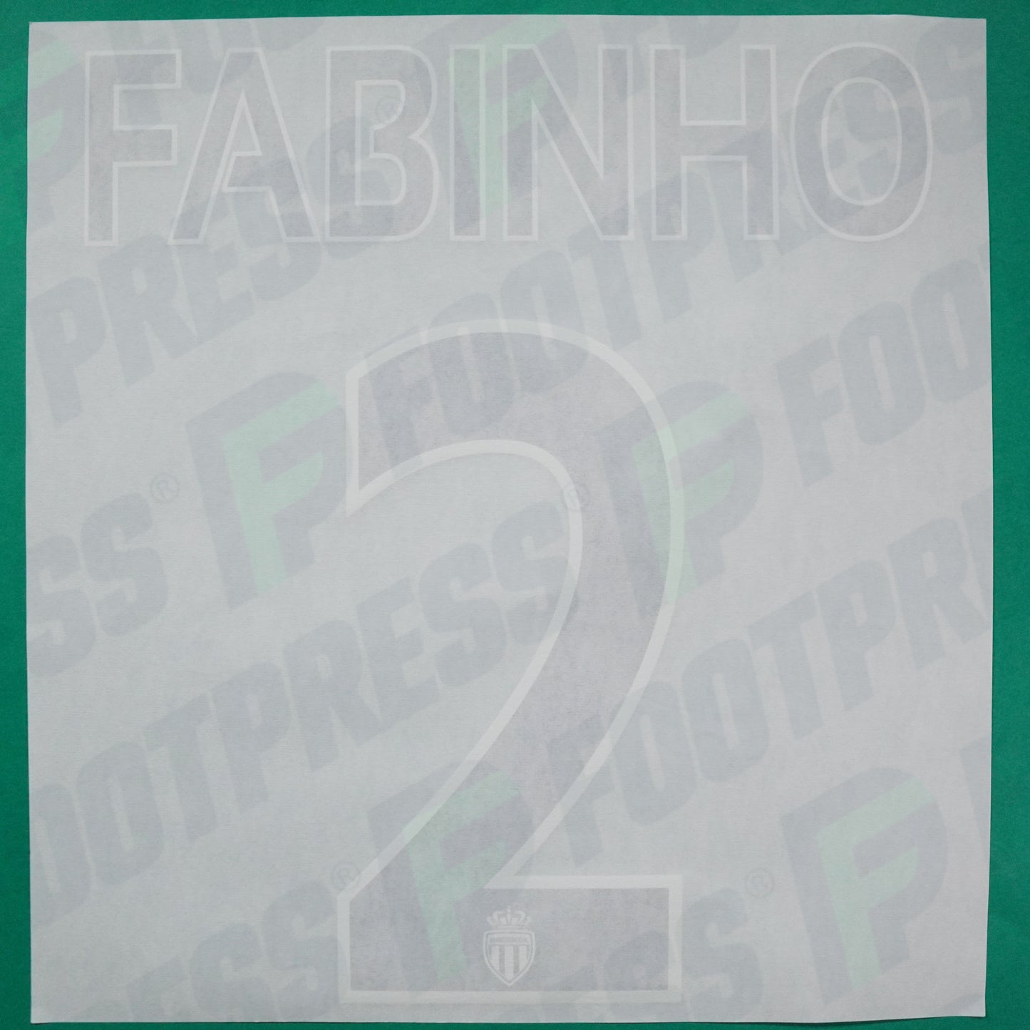 Flocage Officiel - AS Monaco, Fabinho, 2014/2015 /2015/2016, Home Europe Gros Logo, Noir/Blanc