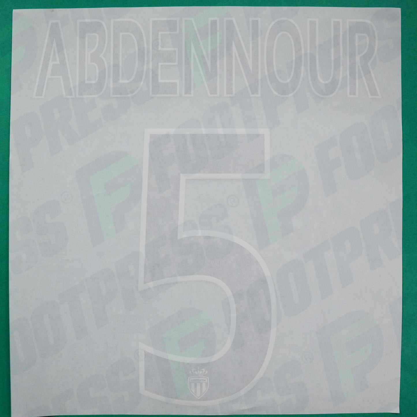 Flocage Officiel - AS Monaco, Abdennour, 2014/2015 /2015/2016, Home Europe Gros Logo, Noir/Blanc