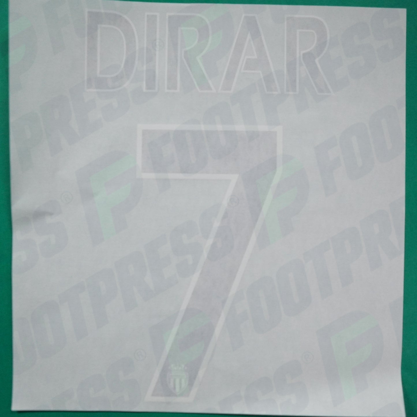 Flocage Officiel - AS Monaco, Dirar, 2014/2015 /2015/2016, Home Europe Gros Logo, Noir/Blanc