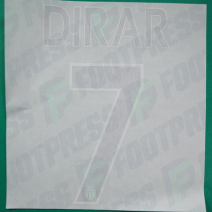 Flocage Officiel - AS Monaco, Dirar, 2014/2015 /2015/2016, Home Europe Gros Logo, Noir/Blanc