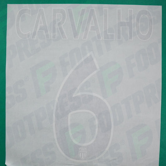 Flocage Officiel - AS Monaco, Carvalho, 2014/2015 /2015/2016, Home Europe Gros Logo, Noir/Blanc