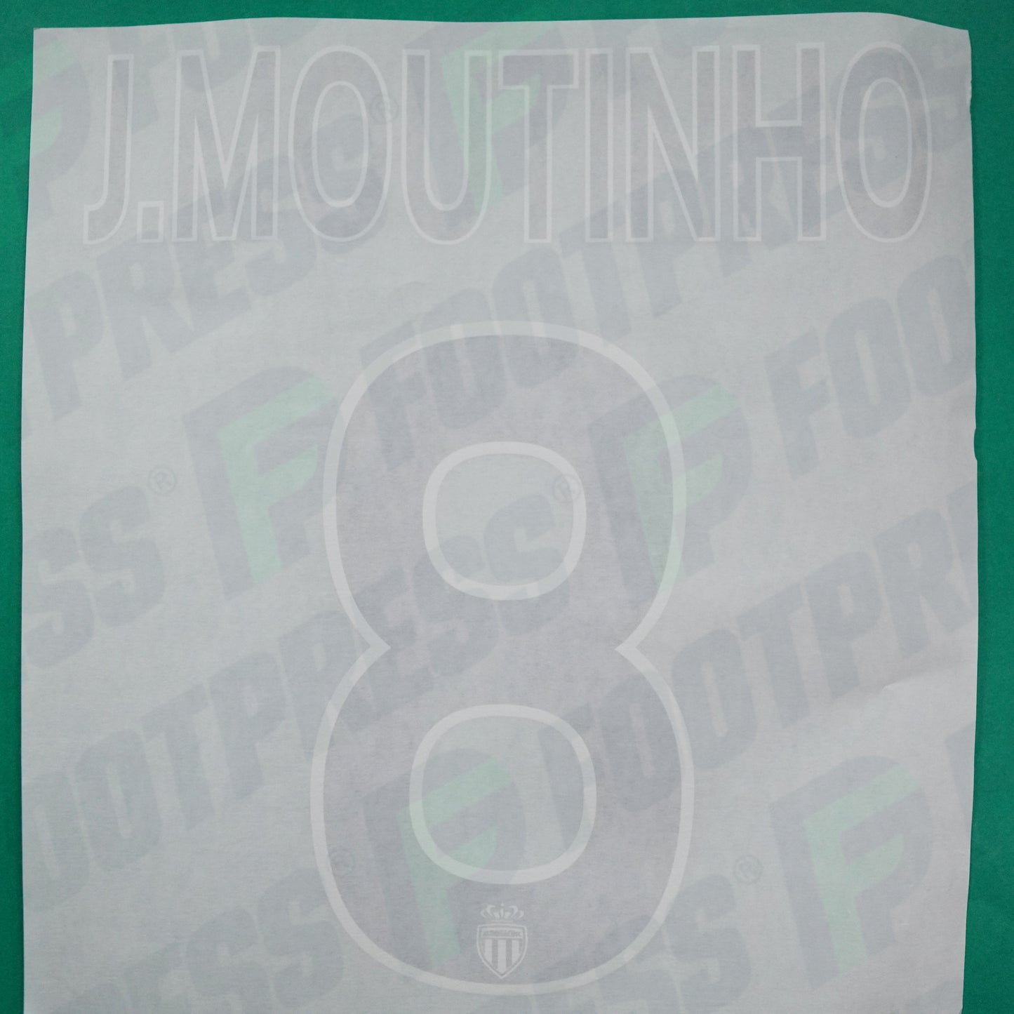 Flocage Officiel - AS Monaco, João Moutinho, 2014/2015 /2015/2016, Home Europe Gros Logo, Noir/Blanc