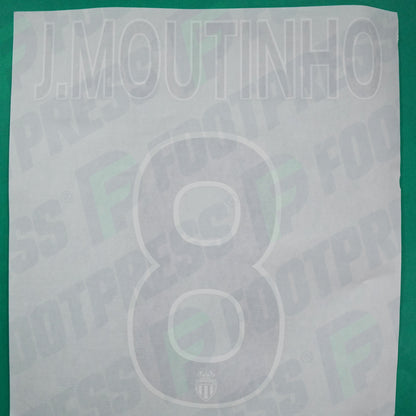 Flocage Officiel - AS Monaco, João Moutinho, 2014/2015 /2015/2016, Home Europe Gros Logo, Noir/Blanc