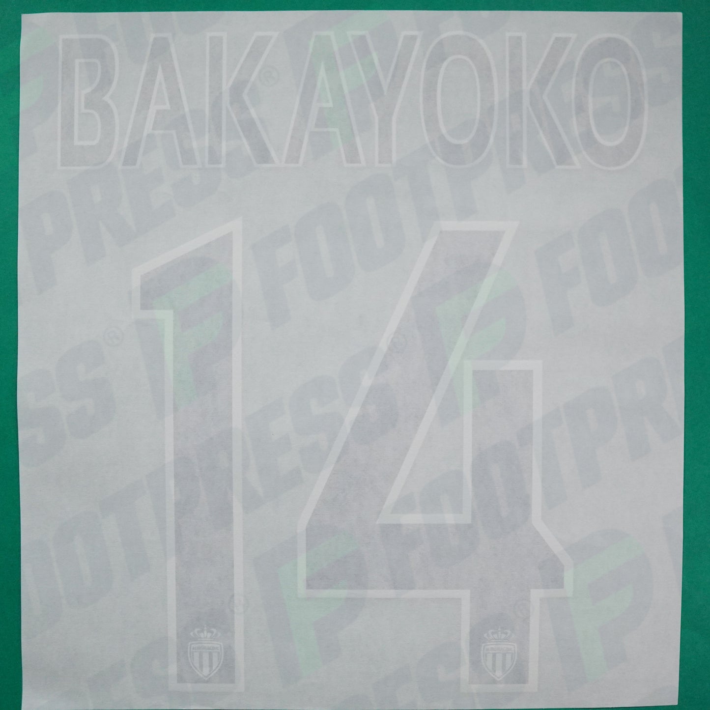 Flocage Officiel - AS Monaco, Bakayoko, 2014/2015 /2015/2016, Home Europe Gros Logo, Noir/Blanc