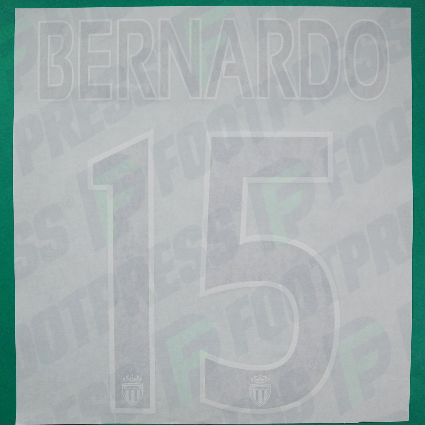 Flocage Officiel - AS Monaco, Bernardo Silva, 2014/2015 /2015/2016, Home Europe Gros Logo, Noir/Blanc