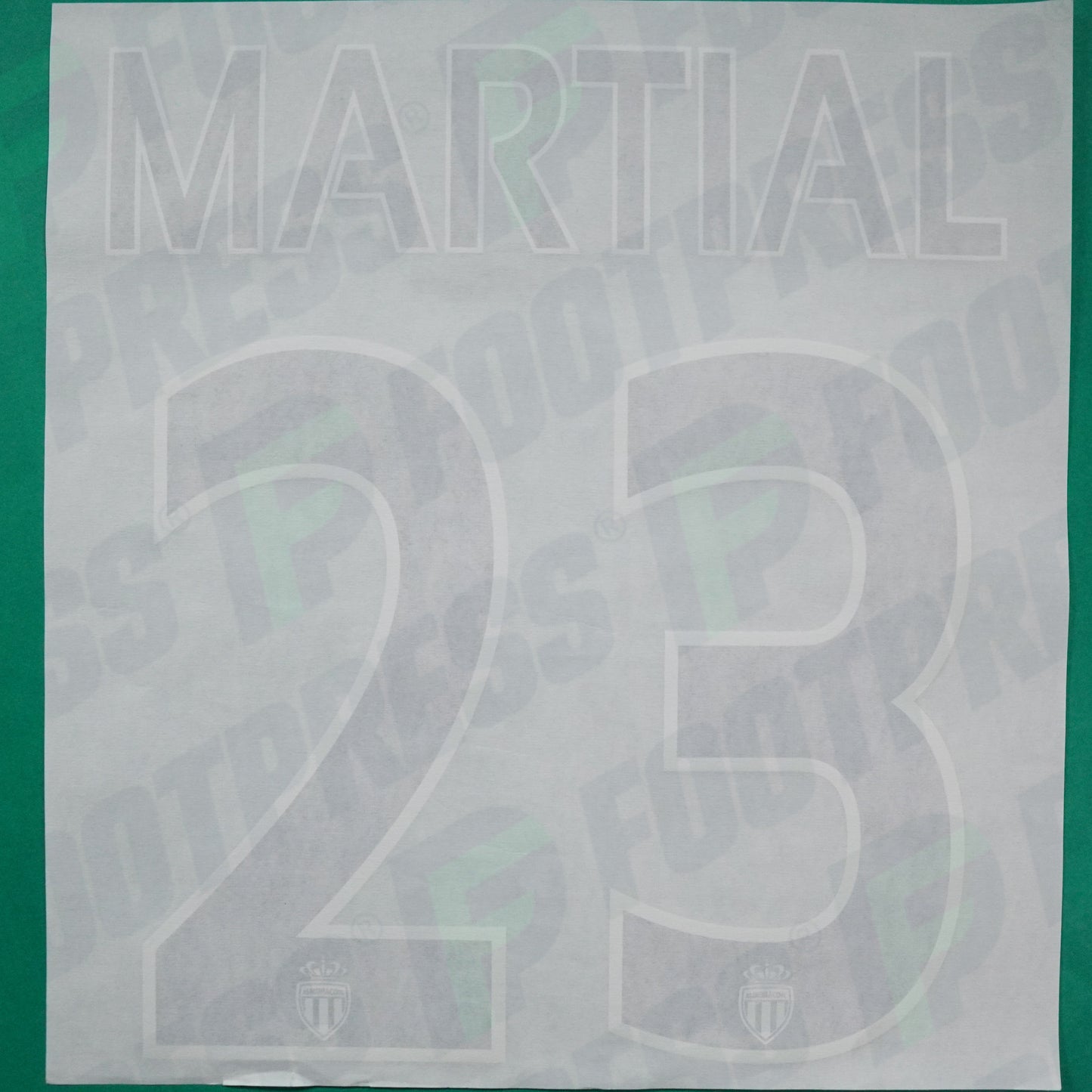 Flocage Officiel - AS Monaco, Martial, 2014/2015 /2015/2016, Home Europe Gros Logo, Noir/Blanc