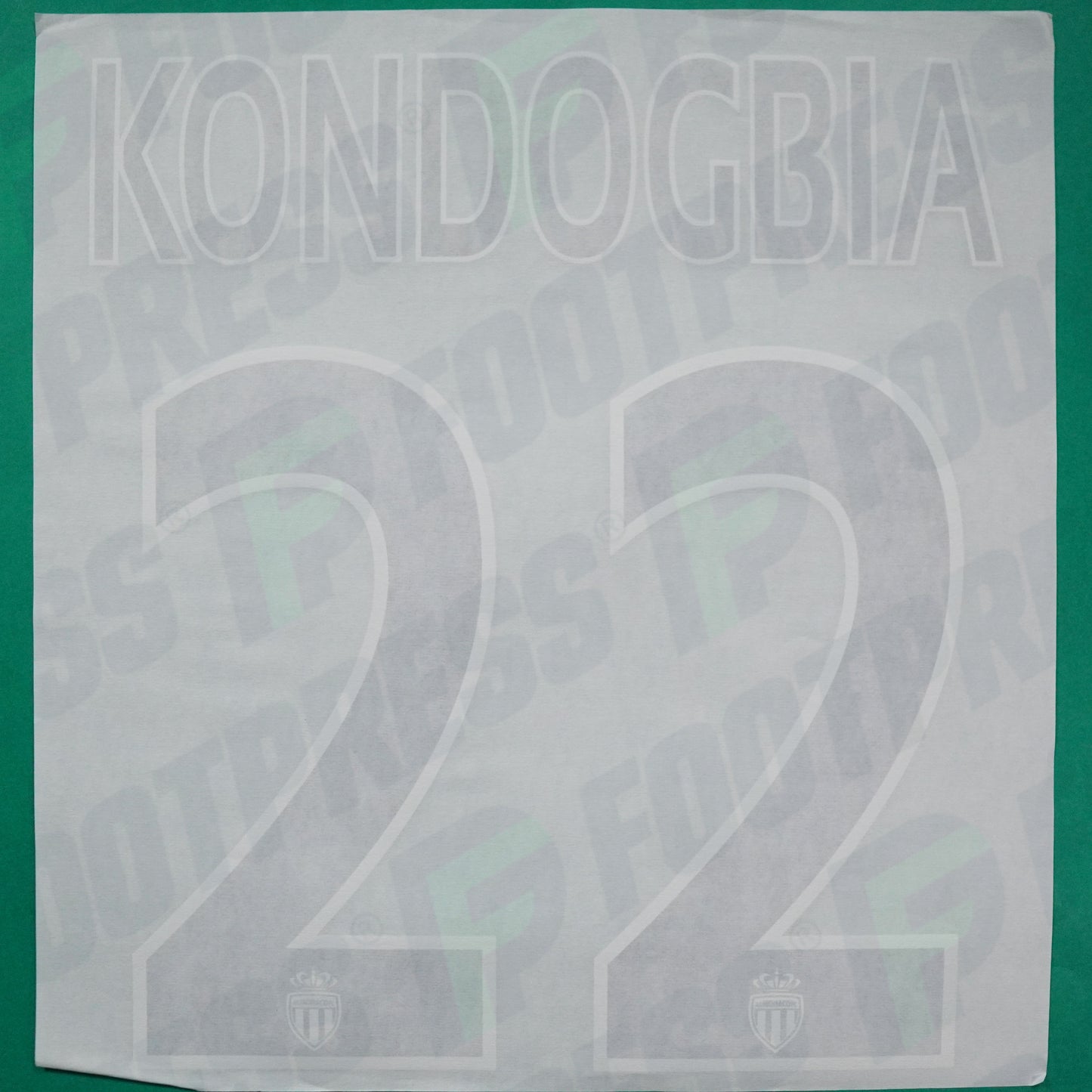Flocage Officiel - AS Monaco, Kondogbia, 2014/2015 /2015/2016, Home Europe Gros Logo, Noir/Blanc