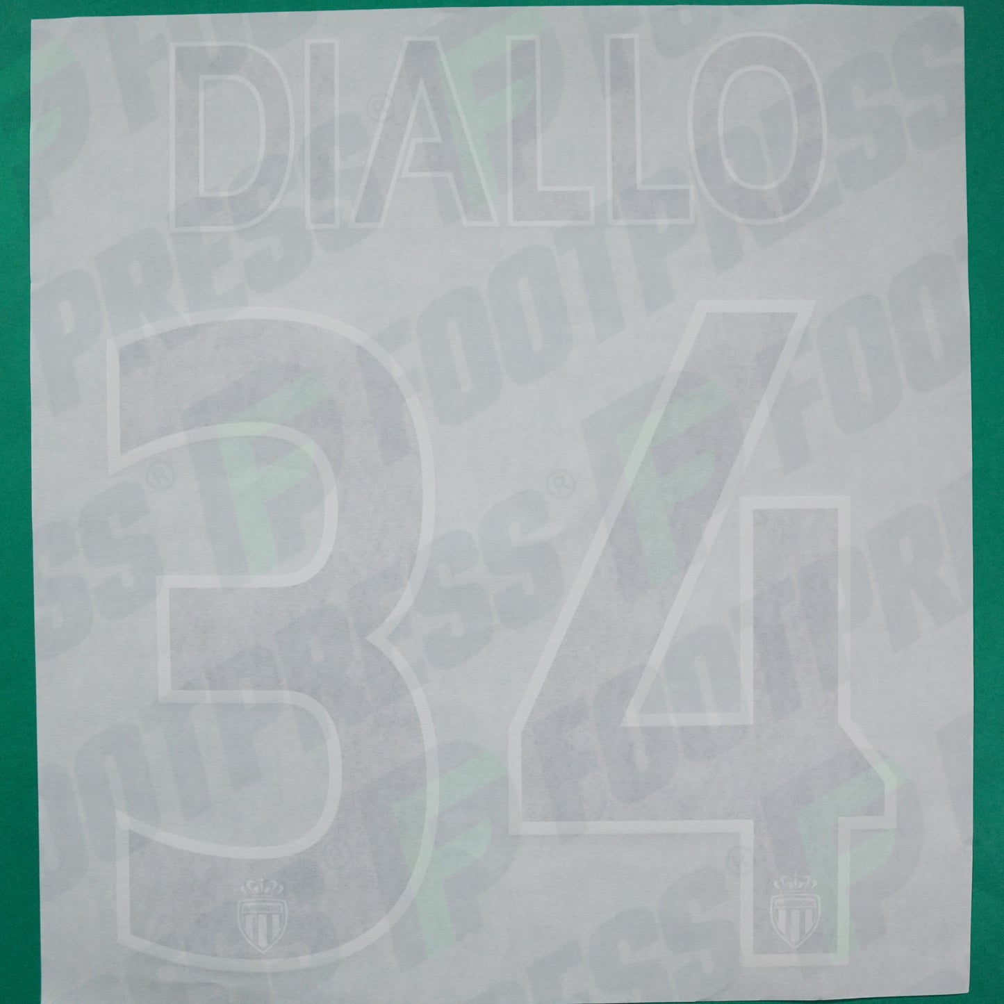 Flocage Officiel - AS Monaco, Abdou Diallo, 2014/2015 /2015/2016, Home Europe Gros Logo, Noir/Blanc