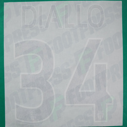 Flocage Officiel - AS Monaco, Abdou Diallo, 2014/2015 /2015/2016, Home Europe Gros Logo, Noir/Blanc