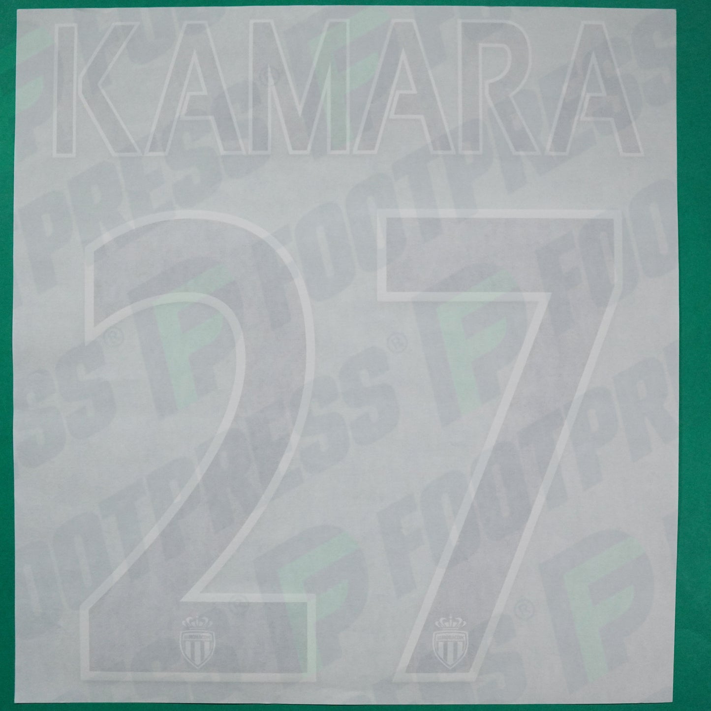 Flocage Officiel - AS Monaco, Kamara, 2014/2015 /2015/2016, Home Europe Gros Logo, Noir/Blanc