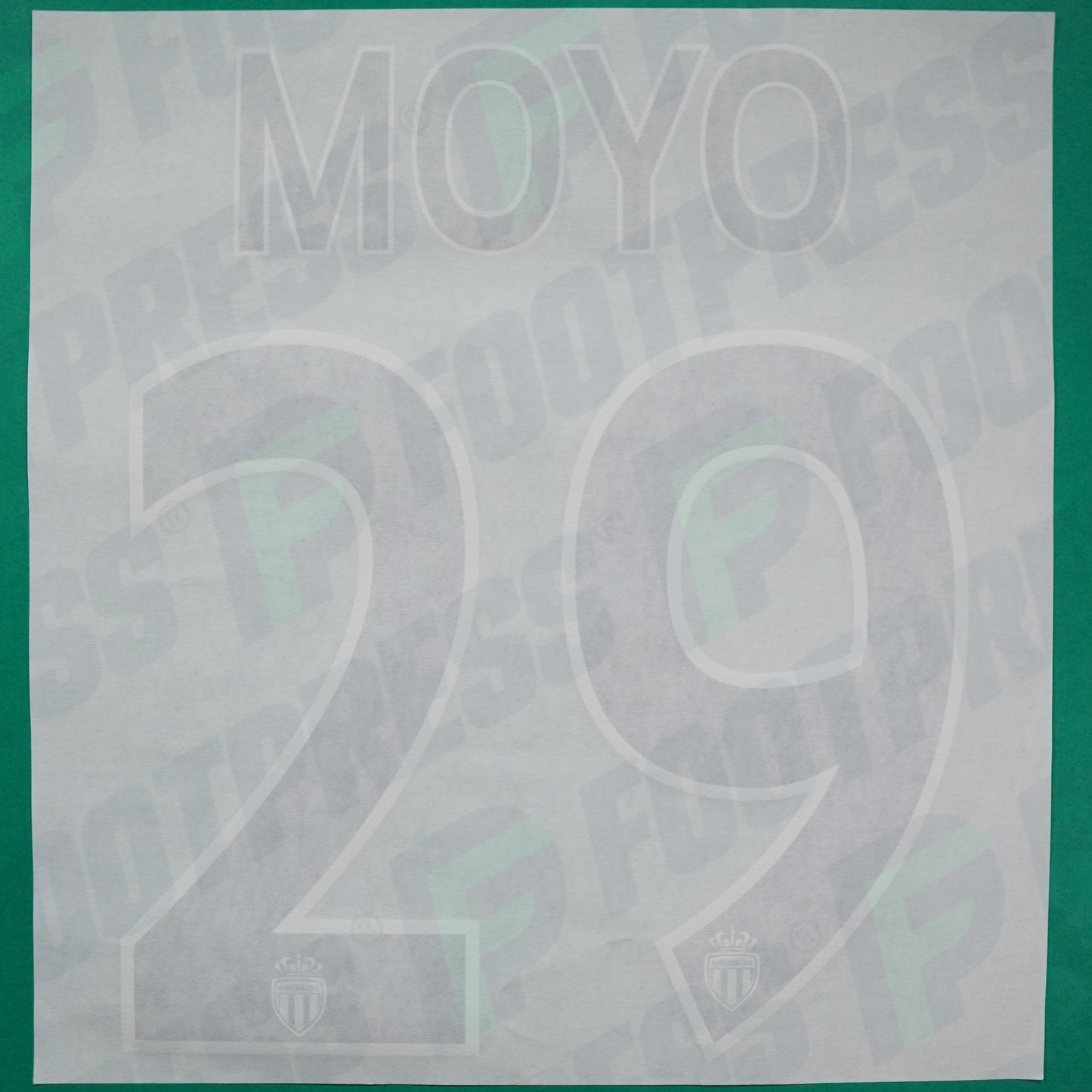 Flocage Officiel - AS Monaco, Moyo, 2014/2015 /2015/2016, Home Europe Gros Logo, Noir/Blanc