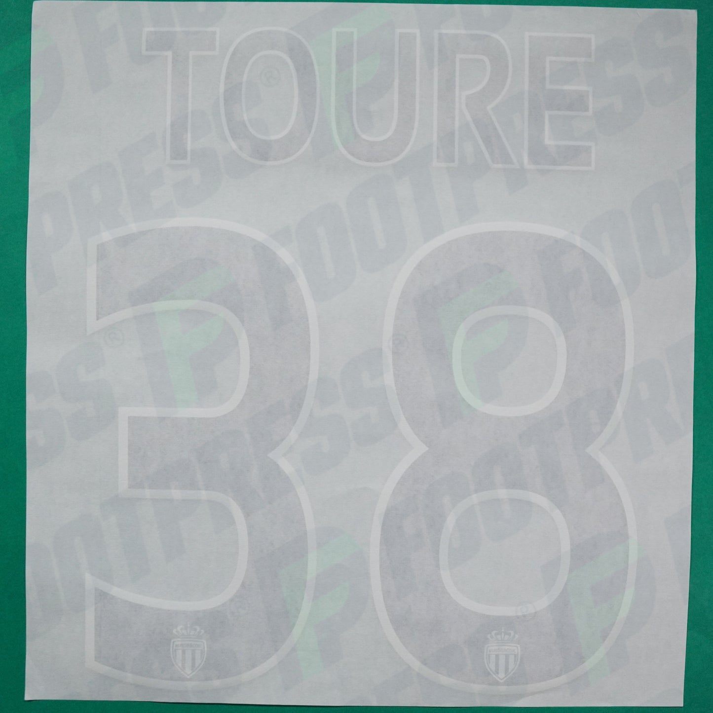 Flocage Officiel - AS Monaco, Almamy Touré, 2014/2015 /2015/2016, Home Europe Gros Logo, Noir/Blanc