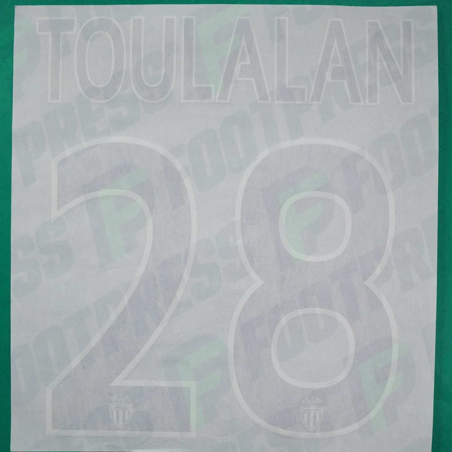 Flocage Officiel - AS Monaco, Toulalan, 2014/2015 /2015/2016, Home Europe Gros Logo, Noir/Blanc