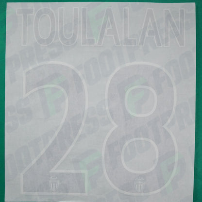 Flocage Officiel - AS Monaco, Toulalan, 2014/2015 /2015/2016, Home Europe Gros Logo, Noir/Blanc