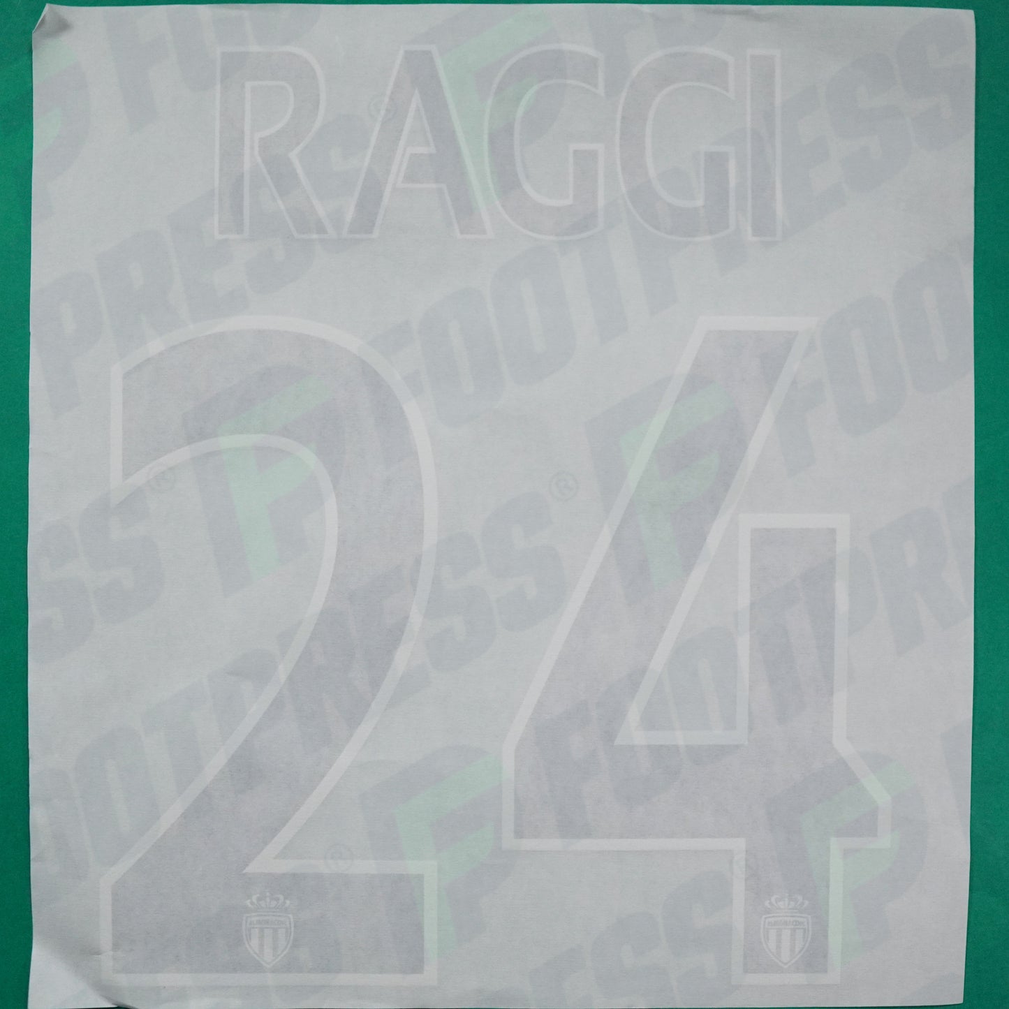 Flocage Officiel - AS Monaco, Raggi, 2014/2015 /2015/2016, Home Europe Gros Logo, Noir/Blanc