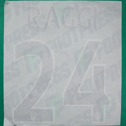 Flocage Officiel - AS Monaco, Raggi, 2014/2015 /2015/2016, Home Europe Gros Logo, Noir/Blanc