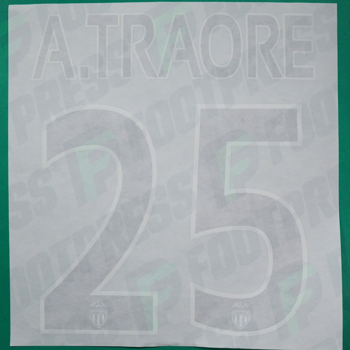 Flocage Officiel - AS Monaco, A.Traoré, 2014/2015 /2015/2016, Home Europe Gros Logo, Noir/Blanc