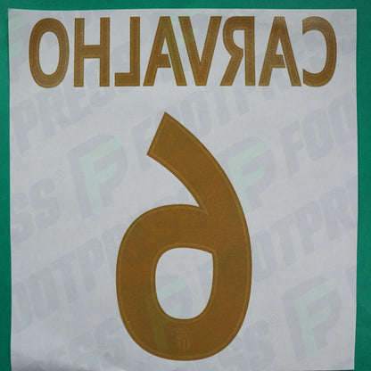 Flocage Officiel - AS Monaco, Carvalho, 2015/2016 2016/2017, Away Europe, Doré/Bleu foncé