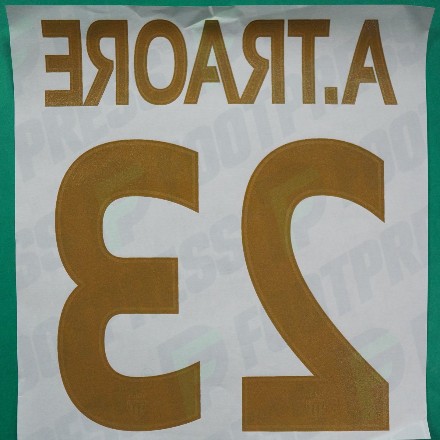 Flocage Officiel - AS Monaco, A.Traoré, 2015/2016 2016/2017, Away Europe, Doré/Bleu foncé