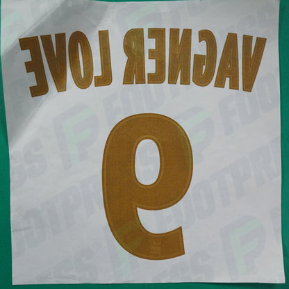 Flocage Officiel - AS Monaco, Vagner Love, Away, 2015/2016, Doré/Bleu foncé