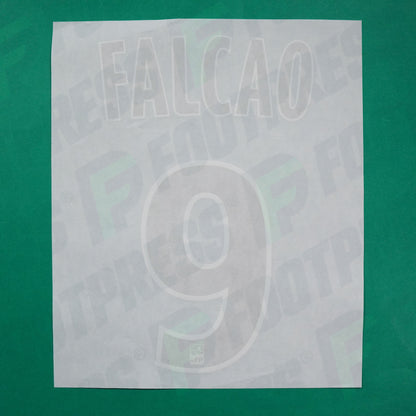 Flocage Officiel - AS Monaco, Falcao, Home, 2017/2018, Doré/Blanc