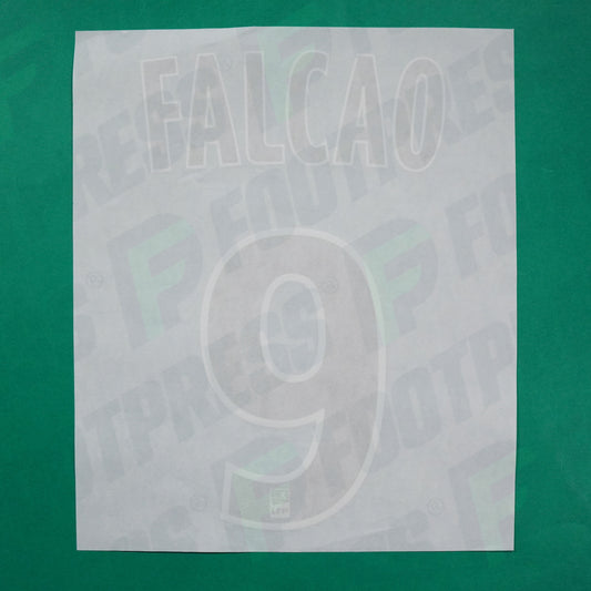 Flocage Officiel - AS Monaco, Falcao, Home, 2017/2018, Doré/Blanc