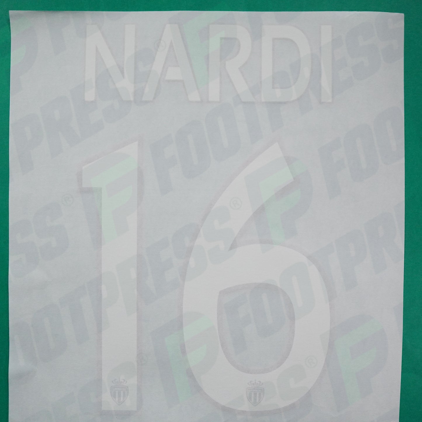 Flocage Officiel - AS Monaco, Nardi, 2016/2017, GK Europe, Blanc/Rouge
