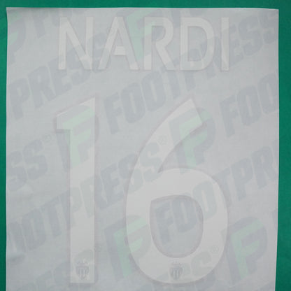 Flocage Officiel - AS Monaco, Nardi, 2016/2017, GK Europe, Blanc/Rouge