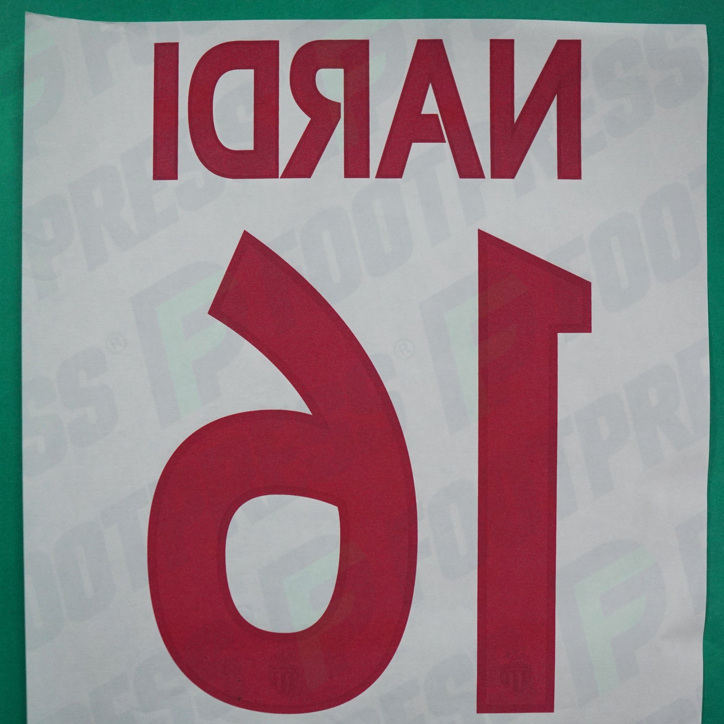 Flocage Officiel - AS Monaco, Nardi, 2016/2017, GK Europe, Blanc/Rouge