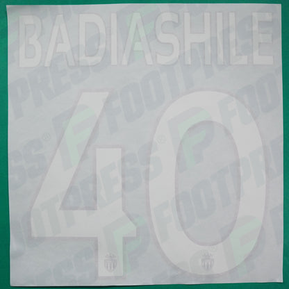 Flocage Officiel - AS Monaco, Badiashile, 2016/2017, GK Europe, Blanc/Rouge