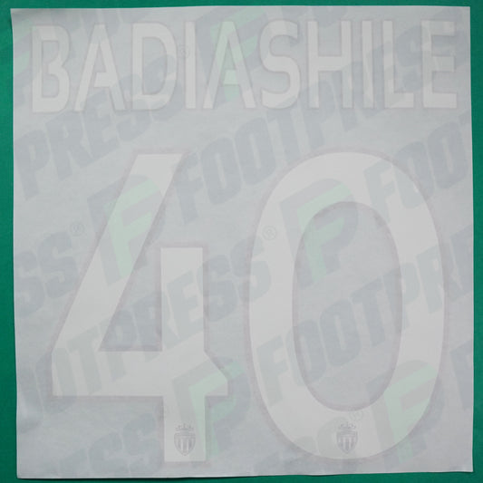 Flocage Officiel - AS Monaco, Badiashile, 2016/2017, GK Europe, Blanc/Rouge