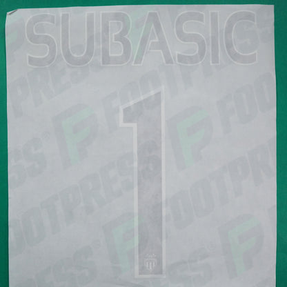 Flocage Officiel - AS Monaco, Subasic, 2015/2016, GK Europe Petit Logo, Noir/Blanc