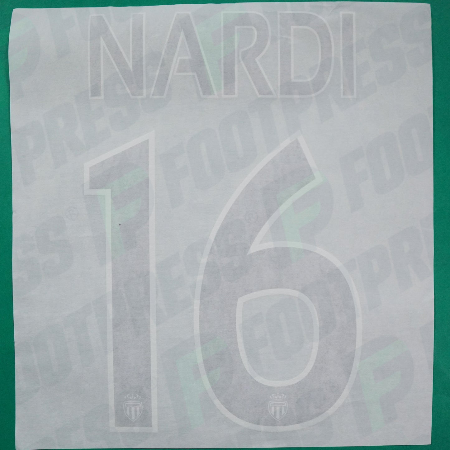 Flocage Officiel - AS Monaco, Nardi, 2015/2016, GK Europe Petit Logo, Noir/Blanc