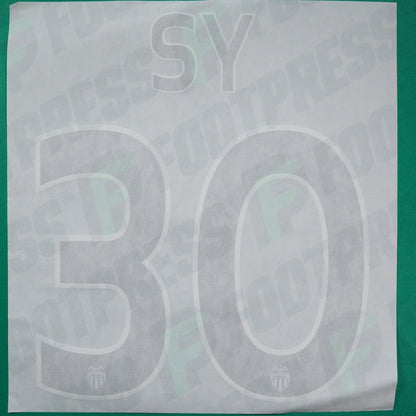 Flocage Officiel - AS Monaco, Seydou Sy, 2015/2016, GK Europe Petit Logo, Noir/Blanc