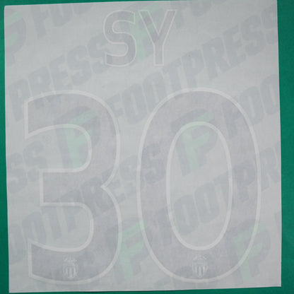 Flocage Officiel - AS Monaco, Seydou Sy, 2014/2015, GK Europe Gros Logo, Noir/Blanc