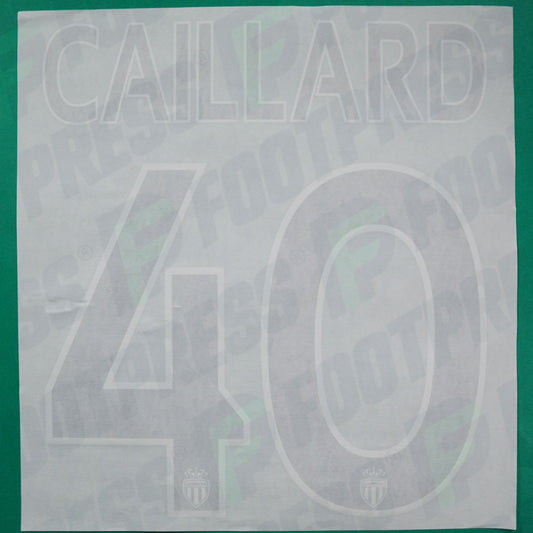 Flocage Officiel - AS Monaco, Caillard, 2014/2015, GK Europe Gros Logo, Noir/Blanc