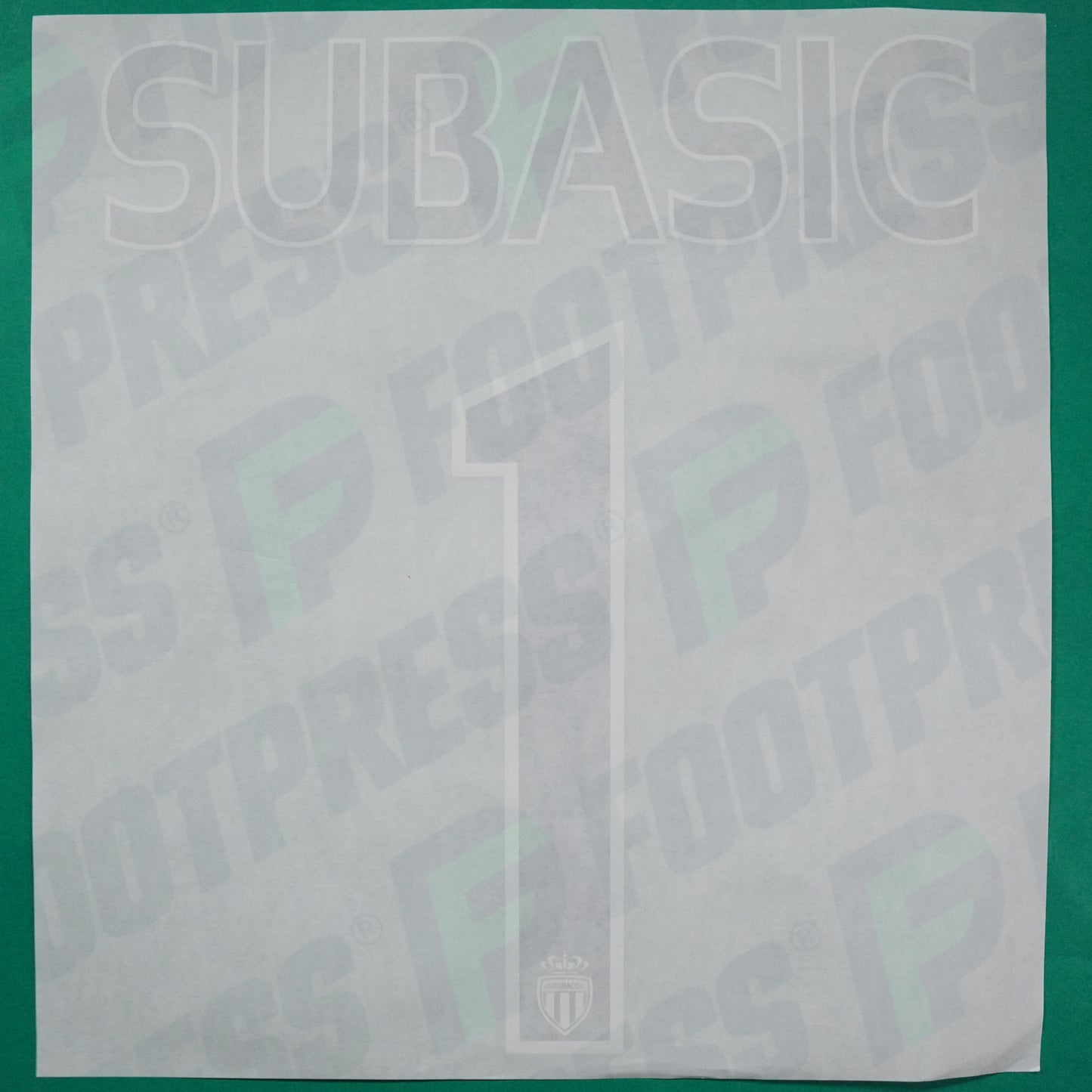 Flocage Officiel - AS Monaco, Subasic, 2014/2015, GK Europe Gros Logo, Noir/Blanc
