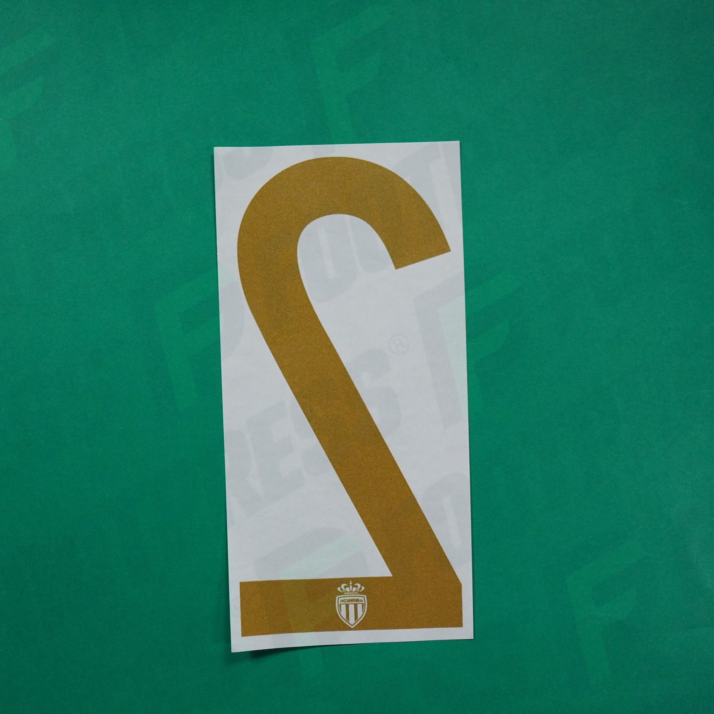 Flocage Officiel - AS Monaco, Chiffre Seul Europe, 2, 2018/2019, Away, Doré