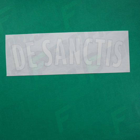 Flocage Officiel - AS Monaco, Nom Seul Ligue 1, De Sanctis, GK, Blanc/Noir