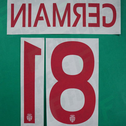 Flocage Officiel - AS Monaco, Germain, 2016/2017, Home Europe, Rouge