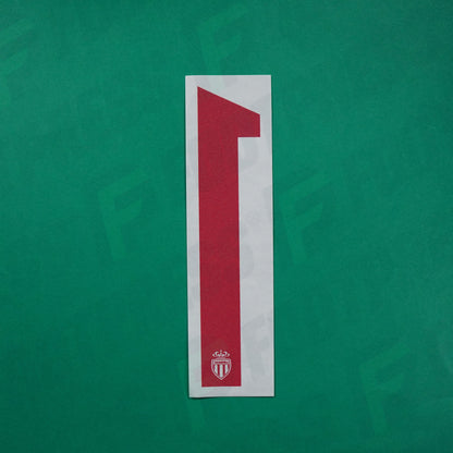 Flocage Officiel - AS Monaco, Chiffre Seul, 1, 2016/2017, Home Europe, Rouge