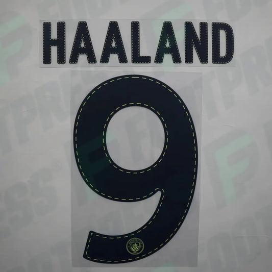 Flocado oficial - Manchester City, Haaland, 2022/2023, Tercera Europa, Gris