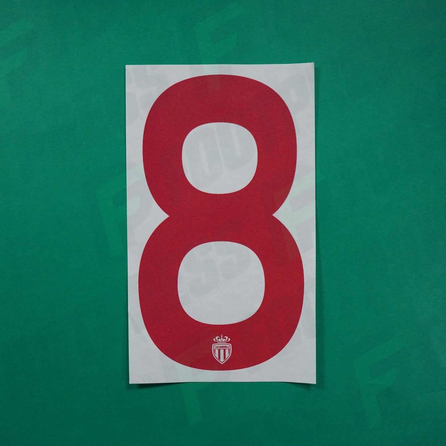 Flocage Officiel - AS Monaco, Chiffre Seul, 8, 2016/2017, Home Europe, Rouge