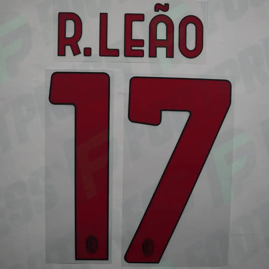 Official Nameset - AC Milan, Leao, 2022/2023, Away, Red