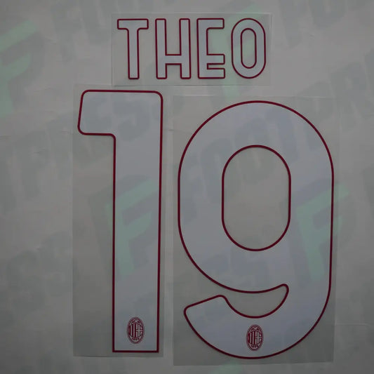 Official Nameset - AC Milan, Theo Hernandez, 2022/2023, Home, White
