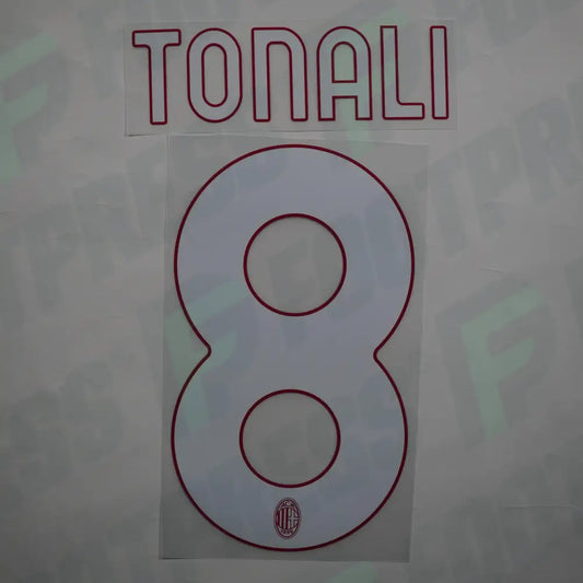Official Nameset - AC Milan, Tonali, 2022/2023, Home, White