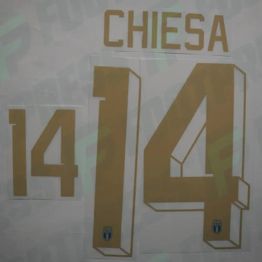 Official Nameset - Italy, Chiesa, 2022, Home, Gold