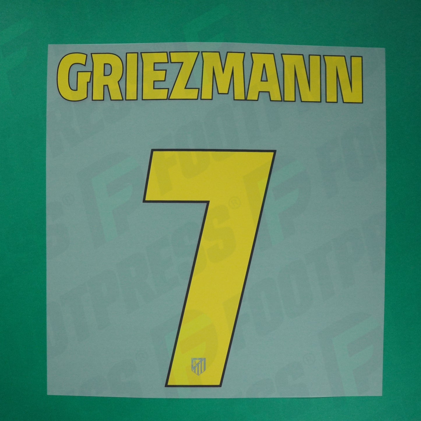 Flocage Officiel - Atletico Madrid, Griezmann, 2025/2026, Third LDC, Jaune/Noir