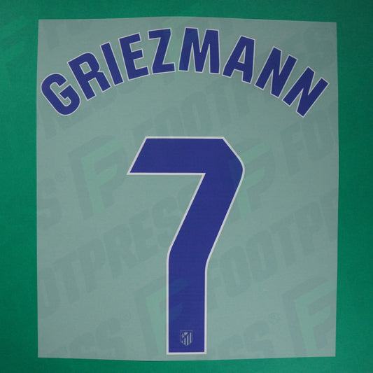 Flocage Officiel - Atletico Madrid, Griezmann, 2025/2026, Home Liga, Bleu/Blanc